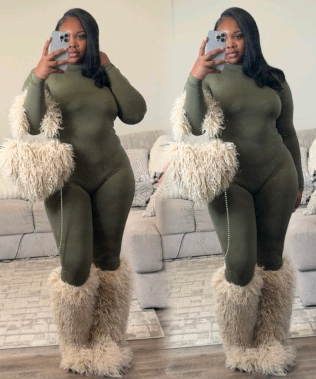 Mock Neck Jumpsuits (3Colors)