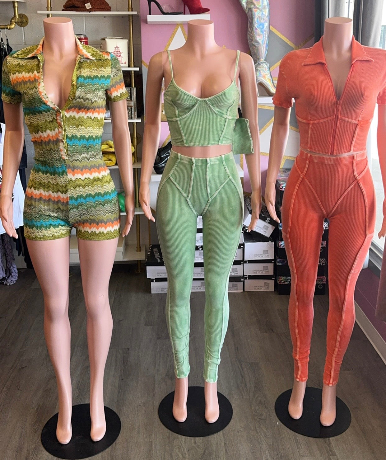 3pc Mint Mineral Washed Set W/ Headband