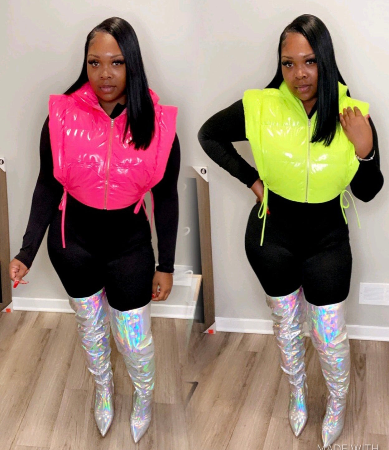 Tie Puffer Vest (4Colors)