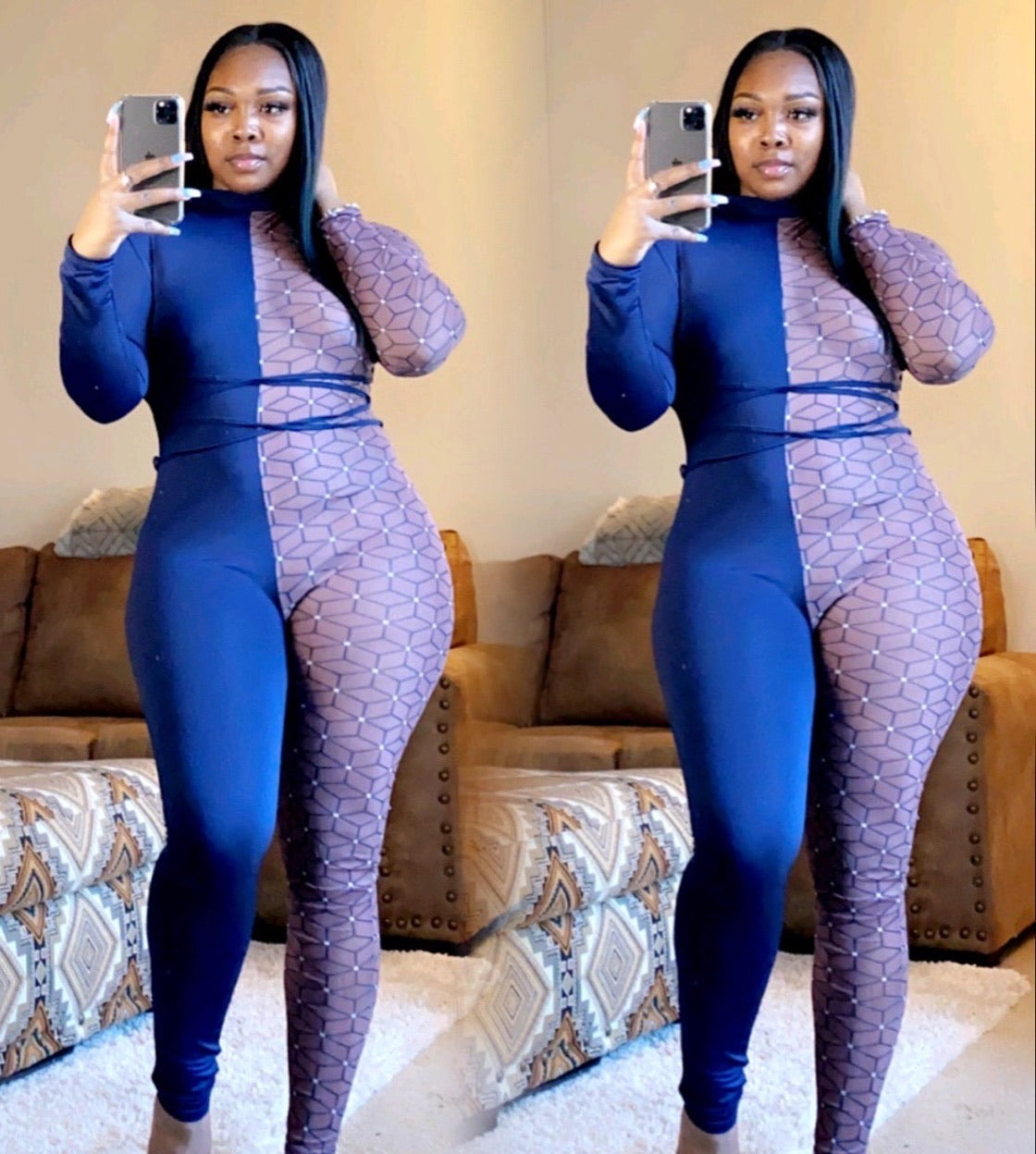 Sided Jumpsuit (Navy)