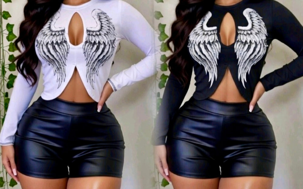ANGEL WING CROP TOP(2COLORS)