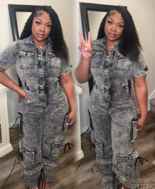 ASIA CARGO JUMPSUIT (2COLORS)