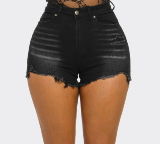 Blk Denim Shorts