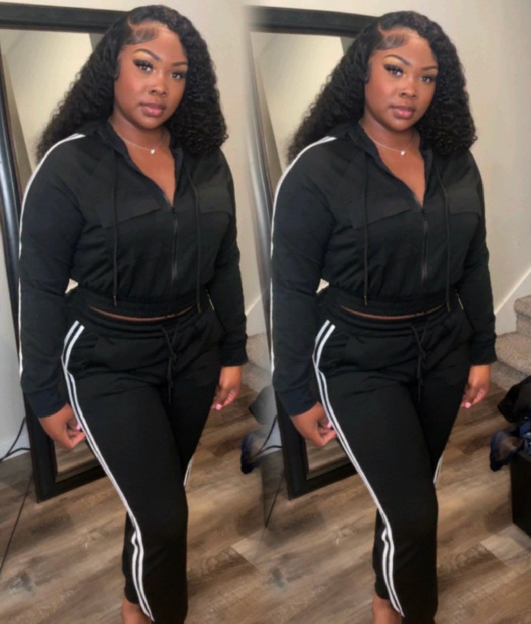 CROP STRETCHY JOGGER SET