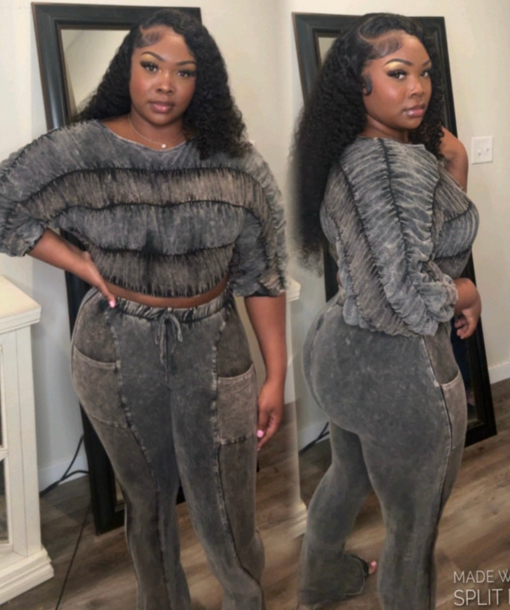 GREY/BLK NIGHT OUT SET