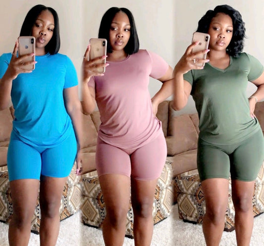 Essential Biker Short Sets (4Colors)