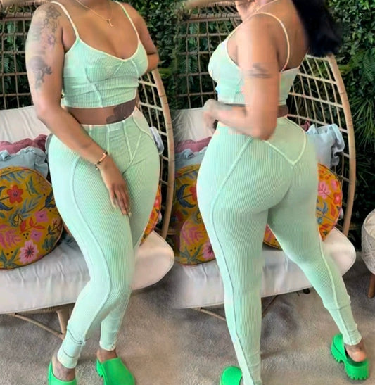 3pc Mint Mineral Washed Set W/ Headband